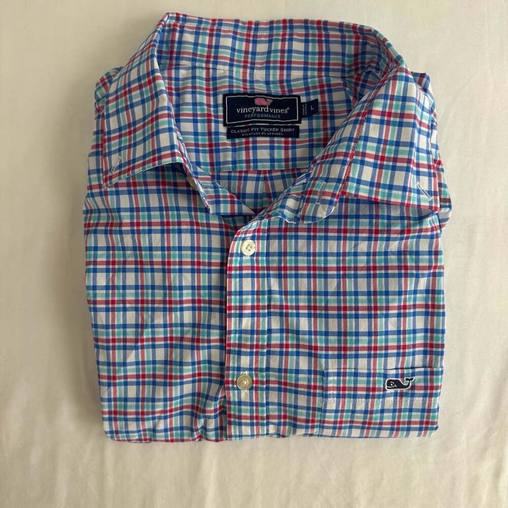 Vineyard Vines Classic Fit Tucker Shirt Size L Plaid